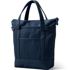 Life is easier when you have a roomy reliable bag. Something strong well-made and stylish will come in handy when you're heading to the library going to pilates class or running errands on the weekend. Enter the Lands' End Canvas Zip Top Tote Bag. Made from pure cotton this zippered bag will last through all of life's adventures. It can hold up to 500 pounds - we've tested it to make sure - so it can easily handle your everyday supplies. The water-repellent base and trim won't get soggy if you s Llbean Tote, Plus Fours, Kids Luggage, Small Tote, Travel Tote, Canvas Tote Bag, Pharmacy Gifts, Zip Top, Timeless Classic