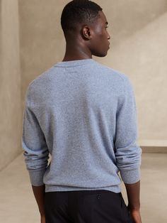 Alta Cashmere Crew-Neck Sweater | Banana Republic Black Male Models, Support Local Farmers, 12 Gauge, Sweater Vintage, Blue White And Black, Natural Resources, Support Local, Light Orange, Curator Style