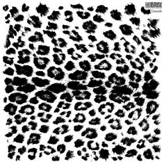 a black and white drawing of a leopard print