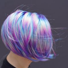 Raw Image, Holographic Iridescent, Shaved Side Hairstyles, Funky Short Hair, Bright Hair Colors, New Camera, Bright Hair, New Hair Colors