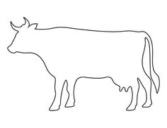 a black and white drawing of a cow