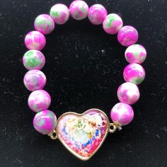 Nwot. Fashion Jewelry . Boho. Love Wrap Bracelet. Purple & Pink Synthetic Gems. Great Christmas Gift. Purple Heart Beaded Bracelet For Valentine's Day, Heart-shaped Multicolor Bracelets For Mother's Day, Adjustable Purple Heart Beads Bracelet, Multicolor Stretch Bracelet For Valentine's Day Gift, Purple Heart-shaped Beaded Bracelets For Gifts, Purple Adjustable Heart Bracelet For Valentine's Day, Purple Heart Charm Bracelet For Valentine's Day, Purple Heart-shaped Beaded Bracelets Gift, Adjustable Purple Heart Bracelet For Valentine's Day