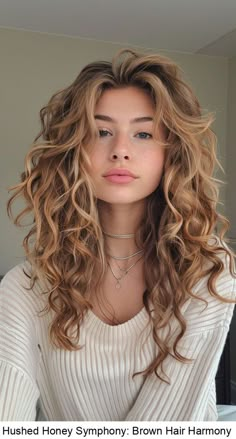 Honey Brown Hair, Colored Curly Hair, Haircuts For Curly Hair, Curly Hair Inspiration, Hair Haircuts, Curly Hair Cuts