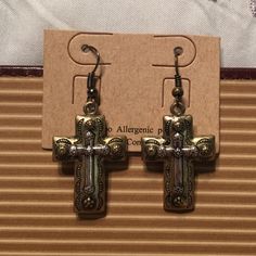 Made In The Great Smoky Mountains #Ifyoubelieveitwearit Great Gift Jewelry Western, Western Cross, Cross Earrings, Great Smoky Mountains, Smoky Mountains, Earrings Silver, Silver Gold, Silver Earrings, Great Gifts