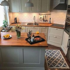 the kitchen is clean and ready to be used for breakfast or brunch time