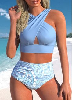 Color:Dusty Blue;Size:S;Size:XL;Bra Style:Padded;Support:Wire Free;Pad Style:Removable;Strap Style:Unadjustable;Package Contents:1 X Bikini Top , Without Bottom;Occasion:Sport;Style:Tribal; Ham Soup, Bra Style, Sport Style, Swim Suits, Cute Swimsuits, Swimsuit Set, Swimwear Outfit, Dusty Blue, Summer Wardrobe