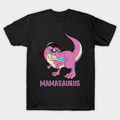 Mama Saurus Rex, Women will love these gifts for a Birthday, Christmas or retirement, if you love Trex Dinosaurs, perfect matching family gift ideas for your vacation or Christmas photos and pictures -- Choose from our vast selection of Crewneck and V-Neck T-Shirts to match with your favorite design to make the perfect graphic T-Shirt. Pick your favorite: Classic, Boxy, Tri-Blend, V-Neck, or Premium. Customize your color! For men and women. Themed Black T-shirt Gift, Funny Black T-shirt With Dinosaur Print, Family Gift Ideas, Pastel Goth, Family Gifts, T Rex, Christmas Photos, Dinosaurs, V Neck T Shirt