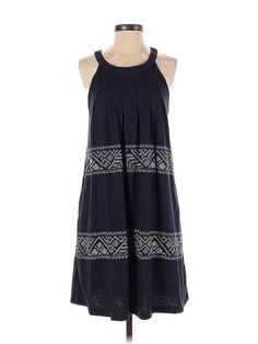 Gap Casual Dress Size: Small Blue Dresses - used. 60% COTTON, 40% POLYESTER, Midi, Halter, Graphic, High Low, Sleeveless | Gap Casual Dress: Blue Graphic Dresses - Size Small Cheap Fitted Gap Dresses, Graphic Dress, Blue Dress Casual, Casual Dresses For Women, Gap, High & Low, High Low Dress, Blue Dresses, Casual Dress