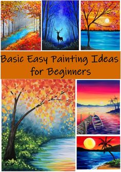 four easy painting ideas for beginners