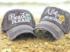 Women's beach hat, Aloha beaches hat, Women's aloha hat, aloha beaches, beach please hat, Hawaii hat, Hawaiian cruise hat, Florida Hat by DistinctHeadwear on Etsy Casual Outdoor Baseball Cap For Beach Season, Casual Beach Baseball Cap With Letter Print, Casual Snapback Visor Hat For Beach, Casual Snapback Hat With Curved Bill For Beach, Casual Snapback Hat With Curved Bill For Vacation, Outdoor Baseball Cap For Beach Season, Casual Snapback Baseball Cap For Beach, Casual Baseball Cap Snapback For Beach, Summer Snapback Baseball Cap For Beach