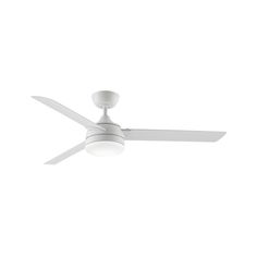 a white ceiling fan against a white background