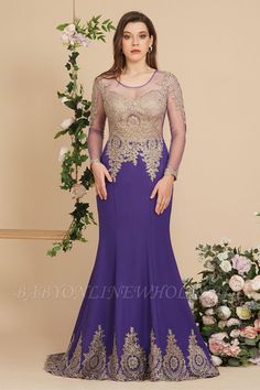 Babyonlinewholesale offers you this online, 116% high quality promised, all dresses colors and sizes are available. Pick your dresses at Babyonlinedress. Long Sleeve Mermaid Prom Dress, Mermaid Gown Prom, Purple Evening Dress, Mermaid Evening Gown, Illusion Tulle, Long Sleeve Evening Dresses, Dress With Lace, Tulle Lace, Mermaid Prom Dresses