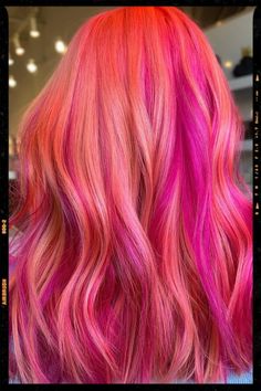 Flamingo Hair, Hair Color Idea, Types Of Hair Color, Unicorn Hair Color, Dark Purple Hair, Icy Blonde Hair, Beauty Hair Color, Vivid Hair Color, Bold Hair Color