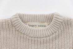 The oversized sweater by Honey Moon Baby Co is an oh-so-cozy knit that you'll reach for again and again. It is made from 100% cotton and features a generously oversized fit so that it will last the whole season, keeping your baby both snug as a bug and in style. Looking to make this beautiful basic a bit more personal? Find our customized sweater here. First Days Of School, Moon Baby, Honey Moon, Baby Co, Nursery Pillows, Month Colors, Cozy Knit, Cozy Knits, Birth Announcements