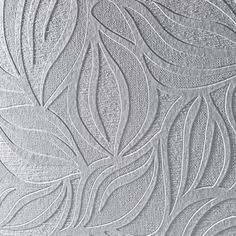 an abstract silver wallpaper with leaves on it