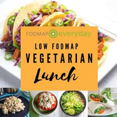 low fodmap vegetarian lunch with text overlay