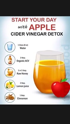 Apple Cider Vinegar Detox Drink, Apple Cider Vinegar Detox, Natural Detox Drinks, Juicer Recipes, Smoothie Detox, Detox Drinks Recipes, Healthy Detox, Natural Detox, Water Recipes