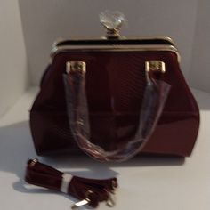 Large Red Leather Patent Pocketbook New , With Shoulder Strap. Large Diamond Closure Michael Kors Handbags Black, Red Bags With Silver-tone Hardware, Cheap Red Shoulder Bag With Gold-tone Hardware, Daily Use Red Shoulder Bag With Silver-tone Hardware, Red Vintage Shoulder Bag With Gold-tone Hardware, Red Shoulder Box Bag With Gold-tone Hardware, Longchamp Bag, Fossil Bags, Large Pouch