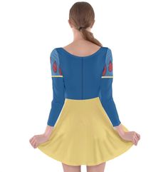 Snow White Inspired Long Sleeve Skater Dress Snow White Dresses, White Skater Dresses, Dresses Printed, Long Sleeve Skater Dress, Dresses Fall, Screen Printing Shirts, Printed Dresses, Sublimation Printer, Dresses Xxl