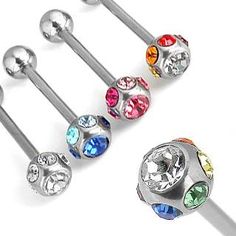 316L Surgical Steel Barbell Bar Size: 14 Gauge (1.6 mm) Bar Length: 5/8" (16 mm) Ball Size: 6 mm Material: 316L Surgical Steel Sold by: 1 Piece Tongue Piercing Bars, Lip Piercing Stud, Industrial Bar Piercing, Double Tongue Piercing, Eye Piercing, Double Cartilage Piercing, Tongue Ring, Gem Top, Multiple Ear Piercings