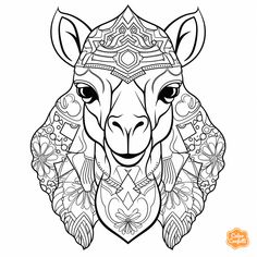 illustration of Desert camel mandala masterpiece Camels Desert, Desert Adventure