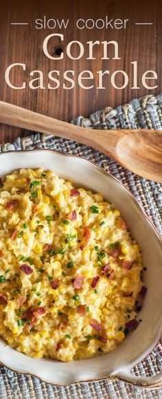 the cover of slow cooker corn casserole by everyday good thinking cookbook