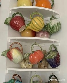 there are many fruits and vegetables on the shelves