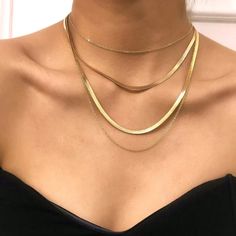 18k Gold Plated Classic Gold Layered Necklace With Clavicle Chain, Chic Gold Layered Necklace With Clavicle Chain, Chic Snake Chain Layered Necklace, Chic Layered Snake Chain Necklace, Chic Gold Layered Snake Chain Necklace, Silver Gold-plated Layered Necklace, Tarnish Resistant Gold Layered Necklace, Elegant Tarnish Resistant Layered Necklace, Gold Tarnish-resistant Layered Necklace