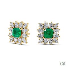 Y Timeless Earrings, Earring Box, 3d Modelle, Color Complement, Emerald Stone, Vibrant Green, Elegant Earrings, Perfect Ring, Round Brilliant Cut Diamond