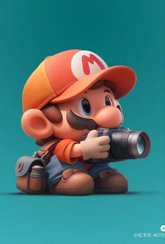 an image of a cartoon character holding a camera