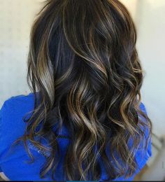 Dark Hair With Beachy Highlights, Hair Color For Black Hair, Blonde Hair Color, Hair Highlights, Blonde Hair, Black Hair, Hair Inspiration, Fashion Beauty