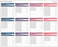 the printable vacation checklist is shown in red, blue and green colors with text that reads my vacation board