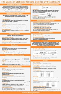 the basics of statistics for data science by statisticians info sheet with information on it