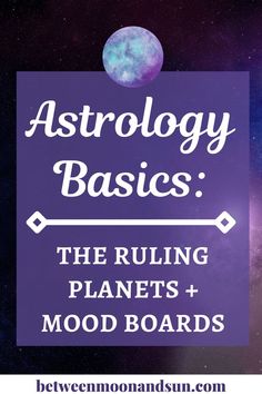 In this part of my astrology basics series, you'll find out about the meanings of the planets as well as which zodiac sign and the house they rule. This one is perfect for beginners who want to get a general understanding of astrology. I also created aesthetic mood boards for each planet. #astrology #zodiacsigns #planets #sunsign #aesthetics #moodboard #12signs #birthchart Planet Astrology, Aesthetics Moodboard, Ruling Planets, Moon And Sun, 12 Signs, All Zodiac Signs, The Planets