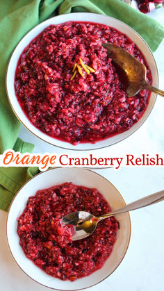 This simple orange cranberry relish recipe only takes 3 ingredients and a few minutes to make. There is no cooking involved and it can be made ahead of time. It really doesn't get much easier than this!