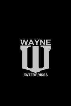 the logo for wayne enterprises, which has been designed to look like it is in black and