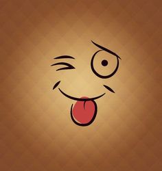 the face of a person with an open mouth and tongue is lit up on a brown background