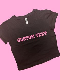 Custom Text SNUG FIT sr Crop Top | Custom Crop Top | Graphic Top | Gift For Her | Y2K  Tee | Gift For GF | Y2K crop top | Custom Gift Comfy Top to Lounge in! Actual item may be lighter/darker than pictured. M A T E R I A L S - SNUG FIT - ((S-L)) 95% COTTON 5% SPANDEX  - ((XL-3XL)) 95% RAYON 5% SPANDEX - Shoulder Taping S I Z I N G ** PLUS SIZE NOW AVAILABLE XL-3XL PLUS SIZE COLORS ARE BLACK, WHITE, BROWN, FUCHSIA, MAUVE PINK, RED, GREEN** - Size chart is available on our listing photos. S H I P Gift For Gf, Custom Crop Top, Gifts For Gf, Y2k Crop Top, Graphic Top, Cropped Tops, Comfy Tops, Mauve Pink, Top Gifts