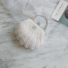 Buy White Pearl Beads Shell Clutch Purses Wedding Bags Worldwide Free shipping and return, color: White , material: Beads Pearl Clutch Bag, Shell Clutch, Beaded Clutch Bag, Pearl Clutch, Clutch Bag Wedding, Wedding Bags, Party Handbags, Women Purse, Bridal Clutch