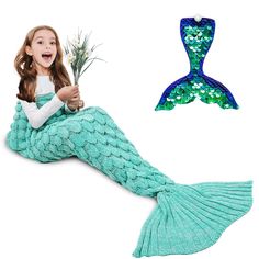 PRICES MAY VARY. 100% Acrylic 🎊 Blankets Size -- Kids blanket size is around 55x28 in (140x70 cm)Adults blankt size is about 71 x36 inch(180x90 cm). Made of Eco-friendly and Skin-friendly fabric without any allergies. Mermaid blanket suitable blanket gift toy for girl, top gifts for 3-7 year old girls. 💯 Handcraft -- AmyHomie's mermaid tail blanket were crocheted by hand, so it is more elegant and exquisite than those made by machine. It's a wonderful gift idea, such as best friend gifts, sist Crochet Sleeping Bag, Little Mermaid Gifts, Crochet Mermaid Blanket, Mermaid Toys, Kids Blanket, Mermaid Tail Blanket, Soft Crochet, Preschool Gifts, Crochet Mermaid