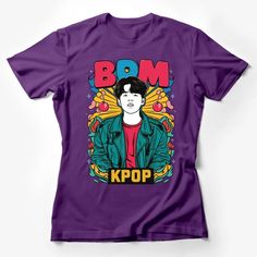 Kpop Fan T-Shirt, Bright Colorful Pop Art Style, Cool Graphic Tee, Unique Gift for Music Lover Female T-Shirt Custom graphic T-Shirt.Customize your color Kpop Fan Merchandise Graphic T-shirt, Kpop Style Short Sleeve T-shirt With Screen Print, Kpop T-shirt With Screen Print Short Sleeve, Kpop Style Screen Print Short Sleeve T-shirt, Kpop T-shirt With Screen Print, Kpop T-shirt With Graphic Print, Kpop T-shirt With Graphic Print And Short Sleeves, Kpop Graphic Design Crew Neck T-shirt, Pop Art Clothing