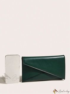 Bird in Bag - Square Bag Genuine Fashionable Bag Green Details, Chain Pattern, Style Minimalist, Bag Bag, Bird In Bag, Square Bag, Polyester Material, Dark Green, Fashion Bags