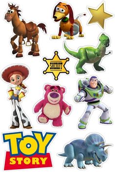 toy story stickers are shown in this image