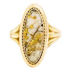 This is part of Chairish’s Fine Jewelry assortment.  Antique 10k yellow gold ring featuring a navette shaped gold quartz  in a beaded gold frame.  US size 5.5.  The top section measures .80" x .39" x .20" deep.  Width of the band is .70" Antique Marquise Gold Ring, Antique Gold Marquise Ring, 14k Gold Jewelry With Marquise Cut, 14k Gold Marquise Cut Jewelry, Heirloom Gold Marquise Cut Jewelry, Antique Marquise Gold Jewelry, Vintage Marquise Gold Jewelry, Vintage Gold Marquise Jewelry, Collectible Marquise Cut Gold Jewelry