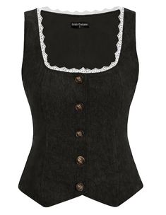 PRICES MAY VARY. SOFT CORDUROY FABRIC: The women pirate vest with high-quality corduroy adds texture and depth to your ensemble. It serves as an ideal layering piece provides warmth and comfort during the cooler months VINTAGE INSPIRED DESIGN: The renaissance vest featuring a timeless button-down front and delicate lace trim for a touch of Victorian charm FLATTERING FIT: This corduroy vest boasts a form-fitting design that hugging your curves in all the right places while providing a comfortable Vest Dark Academia, Noir Clothing, Corduroy Corset Top, Modern Victorian Style Clothing, Button Up Corset Outfit, 2000s Witchy Fashion, 50s Fashion For Women Casual, Vest Corset, Pirate Vest