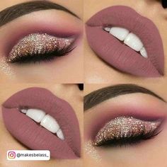 Pink Glitter Makeup Look Wedding Makeup Glitter Eyes, Gorgeous Makeup For Brown Eyes, Carnaval Make-up, Wedding Eye Makeup, Prom Eye Makeup, Beginners Eye Makeup