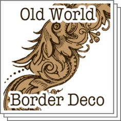 an old world border decoo sign with the words,'old world border decoo '