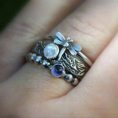 Teenager Party, Sartorial Style, Dragonfly Ring, Funky Rings, Vintage Dragonfly, Ring Sets Boho, Formal Jewelry, Dragonfly Jewelry, Jewels Rings