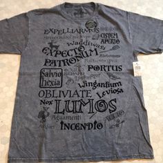 a t - shirt with words written all over it