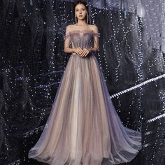 Off the Shoulder Glitter Special Occasion Dress Evening Yule Ball Dresses, Starry Night Prom, Yule Ball, Pink Formal Dresses, Prom Dress Evening, Prom Dress Ideas, Prom Inspo, Engagement Dresses, Pink Tulle